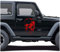Finest Folia Totenkopf Aufkleber Sticker Auto Boot Motorrad Caravan Dekor KX026 (Karminrot, 80cm x 55cm)