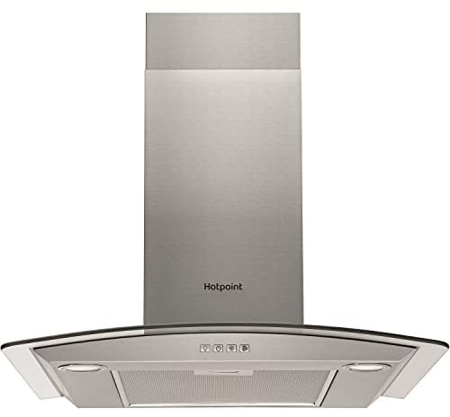 Hotpoint 70cm Curved Glass Cooker Hood - Stainless Steel