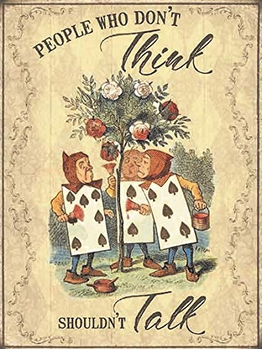 Kühlschrankmagnet – Alice im Wunderland – People who don't think – Shouldn't Talk