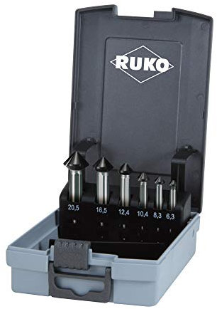 RUKO 102790EPRO Kegelsenker-Set 6teilig 6.3 mm, 8.3 mm, 10.4 mm, 12.4 mm, 16.5 mm, 20.5mm HSS 1 Set