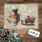 ilka parey wandtattoo-welt A6 Weihnachtskarte Weihnachtsgrüße Postkarte Print Igel Igelkinder Schlitten Grußkarte Wundervolle Weihnachten pk260 - ausgewählte Größe: *1 Stück*
