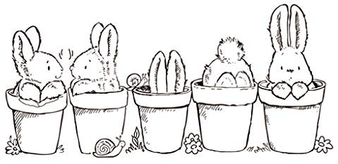 Ostern Hase Eingemacht Pflanze DIY Transparente Briefmarke, Silikon Stempel Set, Clear Stamps, Schneiden Schablonen, Bastelei Scrapbooking-Werkzeug