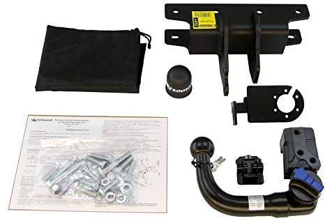 Anhängerkupplung für Jeep Wrangler JK abnehmbar mit universalem E-Satz 13-polig