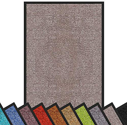 etm Dirt Trapper Door Mat Entrance Mat Rhine (Light Grey/Rosé, 120 x 180 cm) Indoor & Outdoor Doormat, Washable Front Door Mat Non-Slip Backing Super Absorbent Floor Mat Entrance Rug Barrier Mat