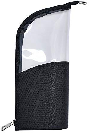 Queen.Y Make-up Pinsel Tasche, wasserdichte Reise Make-Up Kosmetik Pinsel Halter Organizer Tasche Stand-Up Federmäppchen, Schwarz