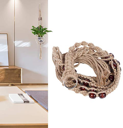 Makramee Blumenampel, Plant Hangers Pflanzenhalter Kleiderbügel Korb Flowerpot Hebeseil mit Holzperlen Indoor Outdoor Dekoration für Zuhause,Blumentopf,Terrasse