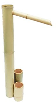 Wasserspiele für den Garten,Wasserspiele für den Garten Bambus-Wasserfilter Aquarium Bambus-Flow-Garten Bambus-Ornamente im japanischen Stil,70-80cm