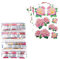 Ideen mit Herz Diamond Painting Sticker | 4 Bogen in DIN A4 | Aufkleber einzeln abziehbar | inkl. Schmucksteine (Rosen)