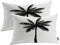 Shrahala Palm Leaf Decorative Throw Pillow Cover, Black and White Exotic Tropical Palm Trees Cushion Case for Sofa Bedroom Throw Pillow Case, 12 X 20 Inches