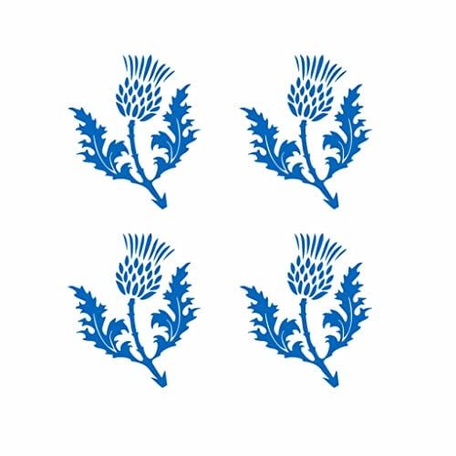 Set of 4 Scotland Flower Temporary Tattoo Waterproof Lasts 1 week Scottish Thistle for country support six nations,rugby, football,cricket