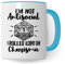 DnD Roleplay Tasse, I'm not Antisocial - I rolled low on Charisma Spruch, Geschenk Rollenspiel Spruch D20 Dice, Pen & Paper Tabletop D20 Würfel Motiv Kaffee-Becher Geschenkidee (Weiß & Blau)
