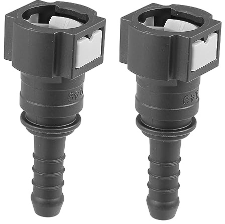 X AUTOHAUX 2pcs Fuel Line Quick Connect Straight for 3/8 to 5/16 Rubber Tube