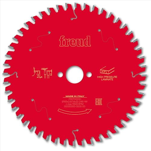 Lame pour scie circulaire portative FREUD - Ø165 2,6/1,6 AL20 Z48 TP 0° - F03FS09866 -FR07H001H