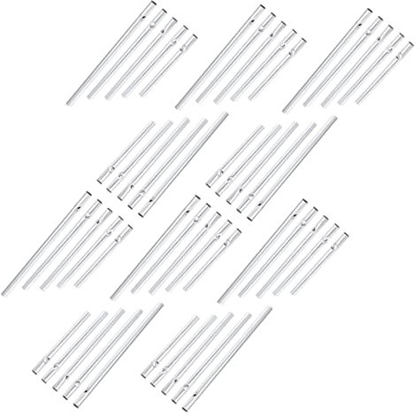 IWOWHERO 50Pcs Pièces De Carillon Éolien Accessoires De Tube en Aluminium De Carillon Éolien Tube pour DIY Tube en Métal Pendentif De Tuyau en Métal Carillon Éolien Matériel De Bricolage