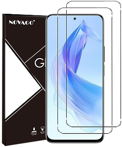 NOVAGO Compatible avec HONOR 90 Lite 5G -Pack de 2 Films Protection écran en Verre trempé Solide 9H (Transparent), ne Couvre Pas la totalité de l'écran