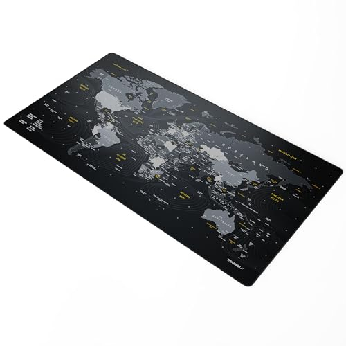 Titanwolf Übergröße Mauspad 1500x800mm, XXXL Mousepad Home und Office Schreibtischunterlage Groß, Tastatur und Maus Unterlage Schreibtisch 150x80 cm - Weltkarte