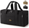 Virklyee Bolso de Viaje de Lona Retro Weekender Bolsa de Deporte Hombre de diseño Retro Vintage 60 x 22 x 29 cm,Adecuado para Viajes de Negocios, Actividades al Aire Libre, Camping (Negro)
