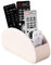 SANQIANWAN Fernbedienungshalter für Aufbewahrungsbox aus PU-Leder, Fernbedienungshalter mit 5 Fächern für TV-Receiver, DVD, Schreibtisch, Stift, Küche, Badezimmer, Make-up (Beige)