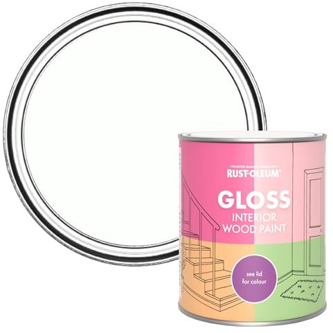 Rust-Oleum White Interior Wood Paint in Gloss Finish - Chalk White 750ml