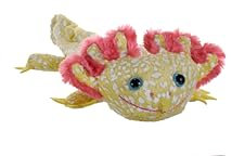 Wild Republic Huggers Glow Axolotl, Kuscheltier, 20 cm, Klatscharmband, Plüschtier, Füllung besteht aus recycelten Wasserflaschen