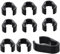 OFFSCH 10pcs Microphone Clip Microphone Cable Holder Mic Cable Clip Keyboard Stand Mic Cable Clamp Mic Stand Cable Clip Mic Cable Holders Swing Boom Accessories Plastic Clip