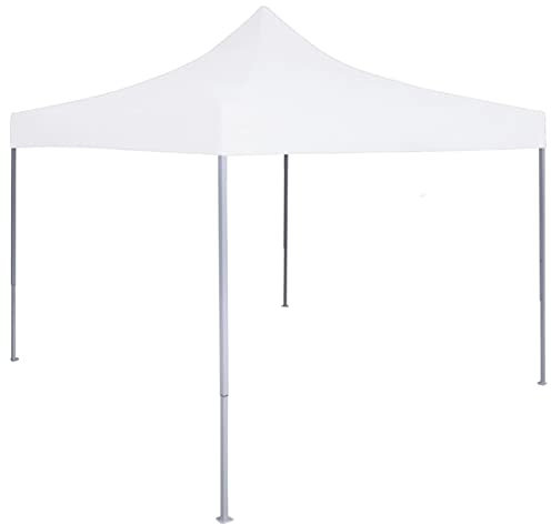 GuyAna Profi-Partyzelt Faltbar 2×2 m Stahl Weiß Pop Up Pavillon KüChenzelt Grillpavillon SandsäCke Zelt