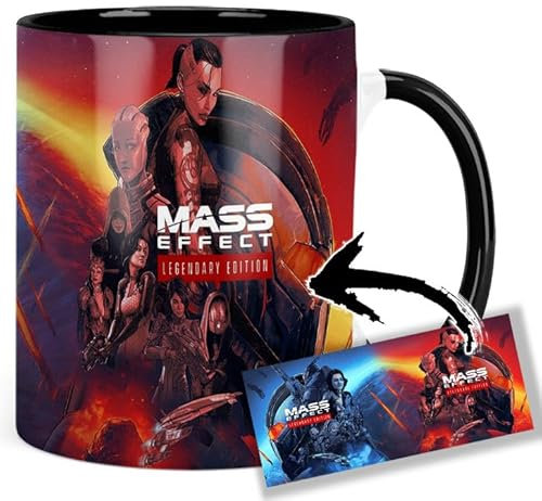 Mass Effect Legendary Edition A Tasse Innen & Henkel Schwarz Keramikbecher Mug
