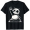 Retro Panda Rock Musik Geschenk Männer Kinder Frauen Lustiger Panda T-Shirt