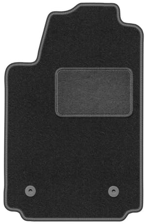 Velours-Fahrermatte passend für Audi A2 2000-2005, Graphit, LUX, passgenau | passend für Schrägheck; Velours-Teppich (Polypropylen), ca. 6,5 mm; rutschfest, vormontierte Befestigungen (Typ AV)