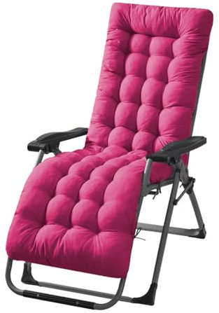 BangDon Coussin extra épais, doux et confortable pour chaise longue, jardin, chaise longue, peut être utilisée en toutes saisons, pour extérieur, terrasse, décoration d'intérieur (rose rouge, 110 x 40