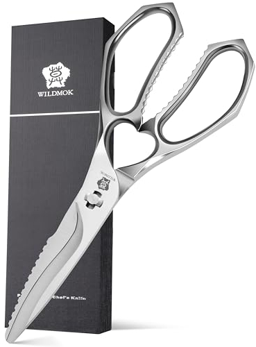 WILDMOK Küchenschere – robuste, 22,6 cm multifunktionale Edelstahlschere, ultrascharfe abnehmbare Klinge