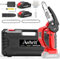 Mini Motosega a Batteria, Avhrit 6 Pollici Motosega Elettrica Portatile, 2 Batteria Ricaricabile, Piastra di Protezione Allargata, Motosega per Potatura per Rami, Cortile, Casa e Giardino