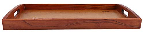 Vassoio da tè in Legno Massello di Fiori di Ciliegio Piatto da Portata di Frutta per caffè Cibo Adatto per la Casa Set da tè Vassoio di Fiori di Ciliegio Leggero 16.5 11.2 1.4