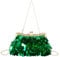 MilyaDE Pailletten Clutch Handtasche Damen Sparkly Geldbörse Abendtasche Glitzer Partytasche Hochzeit Schultertasche mit 2 Ketten, Grün