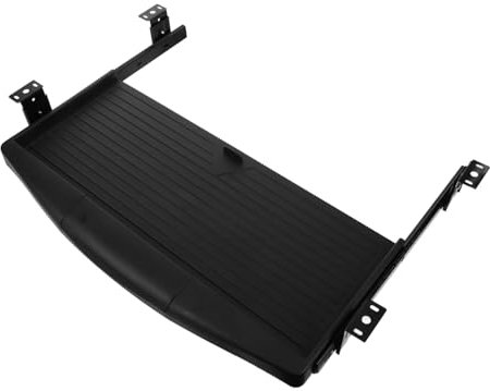 COHEALI Staffa Di Regolazione Vassoio Per Tastiera Da Scrivania Estraibile Ordinatore Vassoio a Cassetto Clavier Vassoio Della Tastiera Per La Digitazione Altopiano Lega Di Alluminio Black