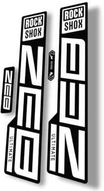 Gabel Ersatz Aufkleber kompatibel für Rock Shox Zeb Ultimate 2021 Serie Weiß (matt)