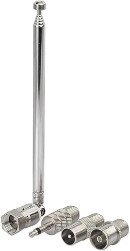 DAB FM FM Radio Antenna 75 Ohm Unbal Telescopic Antenna Indoor Antenna Compatible with Yamaha Denon Pioneer Marantz Bose Wave Music System Stereo Indoor Receiver Audio Radio AV Receiver