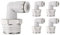 QUARKZMAN 5 Stück Push-to-Connect-Fittings, männlicher Ellbogen 1/4 Zoll Rohraußendurchmesser x 1/2 Zoll NPT-Gewinde, Kunststoff-Anschluss-Fitting-Kit, Push-Lock-Verbinder PL1/4-N04, Weiß
