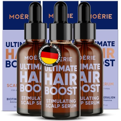 MOERIE Hair Growth Serum - zum Haarwachstum beschleunigen & gegen Haarausfall bei Frau - Haarwuchsmittel Kopfhaut Serum - Haar Wachstum Haarserum Öl - Anti Haarausfall Haaröl