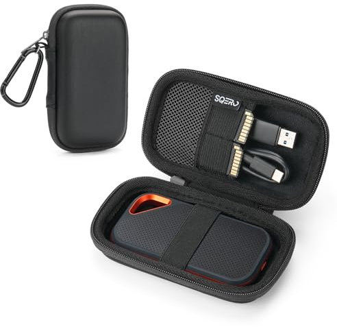 Funda para SanDisk Portable/Extreme/Extreme Pro 1TB 2TB 4TB 500GB SSD Portátil Disco Duro Viaje Estuche, Bolsa Protectora