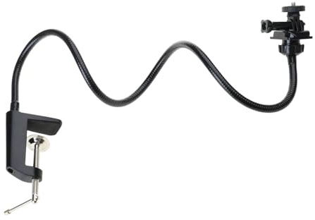 Webcam-Ständer, Handyhalterung, 38,1 cm, verstellbarer Schwanenhals, Desktop-Kamera-Schreibtisch-Klemmhalterung für Webcam C930e C930, Kamerahalterung mit Tischbacke