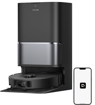DREAME L40 Ultra Gen 2 Robot Vacuum and Mop with 25,000Pa Suction, Extendable Side Brush and Mop, All-in-One Self-Emptying & Cleaning Dock, Voice & App Control, Black