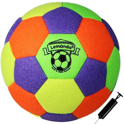 Lemondo Safe Sport Gear – The House Ball | Weicher Soft-Fußball Größe 4 aus Filz, Leiser Indoor Fußball für Wohnung & Büro, Wand- & Bodenschonend, Hochwertiger Trainings- und Freizeitball