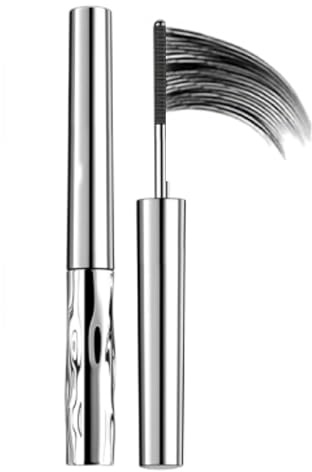 Ironeye Mascara,Ultra Fine Waterproof Mascara Wimperntusche Lange Wimpern,Wasserfest Feiner Pinsel Schwarz Wimpern,Nicht klumpender,Borstenlose Metallbürste für Natürliche Wimpern (schwarz)