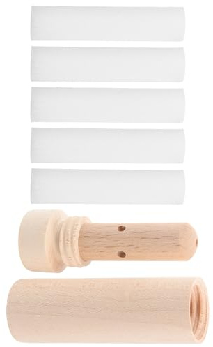 DECORNIJIA Holz Duftstäbchen Aromatherapie Nasenstick mit Baumwolldocht Tragbarer Praktischer Naseninhalator für Schnelle Befreiung von Verstopfter Nase