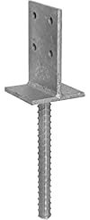 4U-Onlinehandel Post Anchor Post Foot Post Shoe Support Foot 90 x 130 x 8 mm Made of Alloy Steel, Galvanised Steel Frame, Silver, Floor Mounting