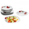 Van Well 12tlg. Tafelservice Monika für 6 Personen | Speiseteller + Tiefe Suppenteller | Mohn-Blume | edles Porzellan | Tafel-Geschirrset | Gastro