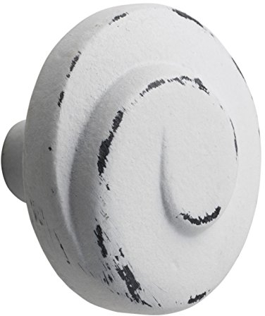 Metafranc Vintage-Möbelknopf - Ø 43 mm - weiß-antik - Hochwertige Verarbeitung - Formschön & dekorativ - Inkl. Montagematerial / Zierbeschlag / Möbelbeschlag / Möbelknauf / 123301