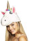 Boland 99906 - Einhorn Hut, Plüschhut mit goldenem Horn, Augen und Ohren, Kostüm, Karneval, Mottoparty