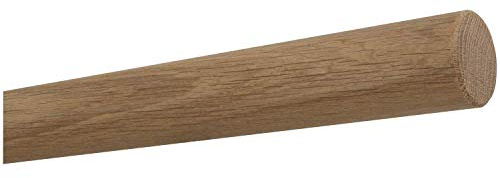 TIBU Eiche Holz unbehandelt Handlauf Geländer 30-500cm Wandhandlauf Wand Treppe ohne Halter, Länge 1400 mm 140 cm 1,4 m und Enden gefast